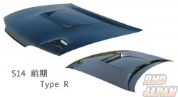 STOUT Aero Bonnet Hood Type R Plain Weave Carbon - S14 Zenki