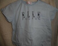 フーセンウサギ　ELLE POUPON エル　シンプルなロゴのTシャツ　青　95