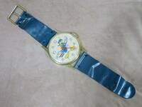 超希少　ドナルドダックの腕時計型　大型掛時計（全長66cm）初期のクォーツ　70年代　実働品