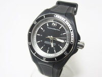 送料無料 TechnoMarine テクノマリーン クルーズスポーツ3 メンズウォッチ 腕時計 ブラック シリコン 替えベルト 110012 超美品