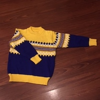 【古着】ハイネックセーター　size/ 130くらい　レトロ　ニット