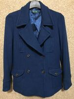 ベネトン 青いPコート 美品 古着 UNITED COLORS OF BENETTON ジャケット コート ダウン ウールジャケット 90s 80s ビンテージ ユーロ古着