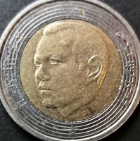 モロッコ 1423　2002年のみ発行 コイン ハッサン２世 　紋章　バイメタル　5ディルハム 　25㎜♪ 送63円～