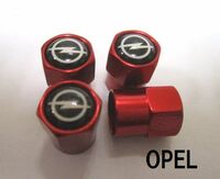 【新品・即決】オペル OPEL エアバルブ キャップ 赤 ４個セット ホイールタイヤ
