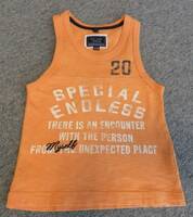 ◆Real crush clothing◆リアルクラッシュクロージング オレンジ ランニングシャツ 110