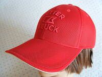 カッター&バック　CUTTER&BUCK　ゴルフ用高機能クーリングキャップ・帽子　赤色　サイズ F　涼感メッシュ素材　水に濡らせる　定価 3,850円