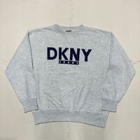 ★ DKNY ダナキャラン 90's ロゴ刺繍 スウェット トレーナー L
