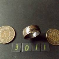 12号 コインリング 桐1銭青銅貨 ハンドメイド 指輪　　送料無料　　（3011）