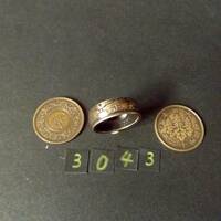 15号 コインリング 桐1銭青銅貨 ハンドメイド 指輪　送料無料　（3043）