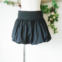ラブボート LOVE BOAT 春夏 向き 裾 バルーン の 可愛い スカート 黒 S