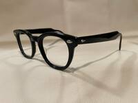 60s デッド級 極上美品 AMERICAN OPTICAL 46-22 Black 黒　MODERN TIMES　　SPACE AGE　ビンテージ　眼鏡　アメリカンオプティカル