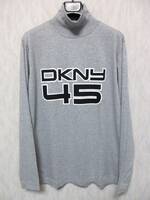 DKNY ACTIVE 長袖 カットソー ハイネック グレー ONE SIZE FITS ALL 亥1815