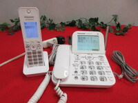 （6OH728）Panasonic　電話機　親機・子機セット　ホワイト　VE-GZ61-W/KX-FKD506-W1　動作品・初期化済み　パナソニック　固定電話