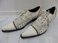 新品未使用品 BUONA GIORNATA ボナジョルナータ 定価3万円以上 サイズ40 ホワイトレザーシューズ 革靴