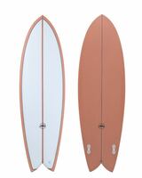 スーパーセール！新品！未使用！大特価！ALOHA SURFBOARDS KEEL TWIN PU CORAL 5’10” 34.26L FCS2 