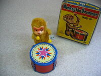 510.レトロ玩具　Monkey the Drummer　日本製 ゼンマイ式