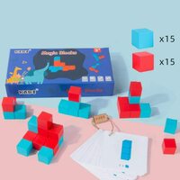知育玩具 木製パズル 積み木　想像力　算数　親子　ブロック 立方体 30個