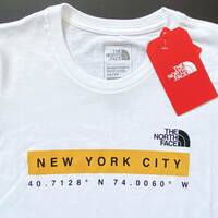 新品THE NORTH FACEノースフェイス NYCハーフドームロゴ女性用Tシャツ ホワイト (M) アメリカ直営店購入