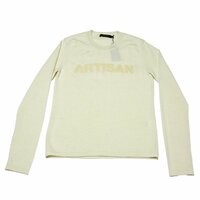 新品正規70％OFF ARTISAN アルチザン 日本製 ニット セーター M 白 カシミア90％使用 カシミアウール キュートロゴ