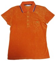ミズノ ゴルフ MIZUNO GOLF パイル地 半袖 ポロシャツ オレンジ系 レディース ゴルフウェア