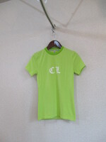 COCOLULU黄緑プリントTシャツ（USED）81917
