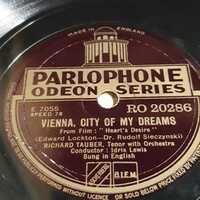 名唱！英パーロフォン10吋SP！リヒャルト・タウバーのテノールによる「ウィーン我が夢の街」他！表面に軽いスレあるも美盤！英語歌唱！