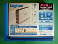 【1813】4992072419315 Logitec USB外付け 750GB HDD LHD-ED750U2 新品 未開封 ロジテック ハードディスク セキュリティ 自動バックアップ