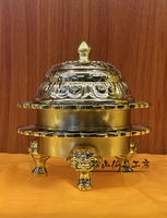 「松山仏具工房出品」密教法具 一面器 真鍮製 鋤彫仕様 大々型 火舎香炉