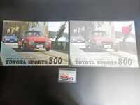 トヨタ　スポーツ800　UP15型前期カタログ　1965年　オリジナル(難有)+復刻版(未使用)　+テレカ