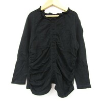 クミキョク 長袖Tシャツ トップス フリル 女の子用 130サイズ 黒 キッズ 子供服 組曲