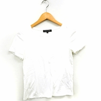 クイーンズコート QUEENS COURT Tシャツ カットソー 無地 シンプル 丸首 半袖 コットン 綿 1 ホワイト 白 /MT28 レディース