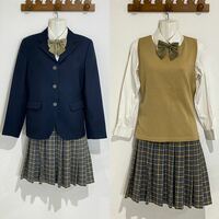 日野高校■女子■制服■学生服■チェック柄■コスプレ衣装