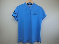 【感謝セール】【美品】NIKE GOLF(ナイキゴルフ) ハーフジップシャツ 水色 レディース LGG ゴルフウェア 1909-0631 中古