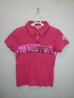【感謝セール】VIVA HEART(ビバハート) ポロシャツ ピンク レディース 40 ゴルフウェア 2107-0142 中古