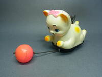 ◆聚◆ 昭和レトロ・玩具・ゼンマイ仕掛けの猫・ネコちゃん・可動品・プラスチック
