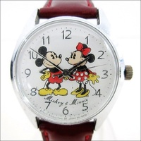 13 34-521407-05 [Y]【A】セイコー SEIKO ディズニー Disney ミッキーマウス ミニーマウス 5000-6030 手巻き 腕時計 大34