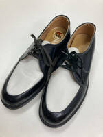 デッドストック ボーイズ 50s BUSTER BROWN ビンテージ 白黒コンビシューズ 21.0cm Uチップ(ロカビリー 革靴 レザーシューズ 雑貨)