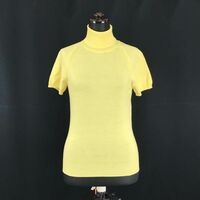 Made in Japan★コムサデモード/COMME CA DU MODE★半袖/タートルネックセーター【women’s size -6/黄/yellow】Sweater/Tops/Shirts◆BH24