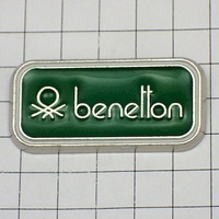 ピンバッジ・ベネトン緑のマーク◆フランス限定ピンズ◆レアなヴィンテージものピンバッチ