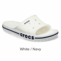 31cm クロックス crocs バヤバンド スライド Bayaband Slide / White / Navy M13 ホワイト ネイビー新品