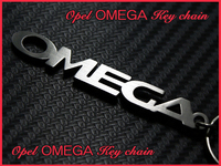 オペル OPEL オメガ OMEGA ロゴ ステンレス キーホルダー 新品