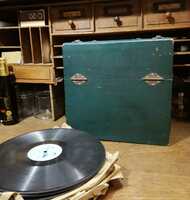 ヴィンテージ LPレコード用 ケース 収納箱 インテリア 古民家 古道具 アンティーク レトロ レコード13枚セット