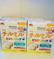 森永乳業 チルミル エコらくパック フォローアップ ミルク 詰め替え 4箱セット ベビー 粉ミルク
