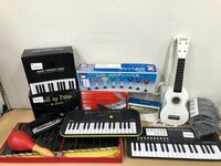 230202PT160200 楽器玩具 子供 まとめ売り casio sa-46 ミニキーボード メロディーベル ロールアップピアノ シロホン オカリナ