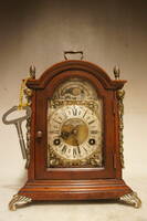 オランダ製 　英国ジョン　Warukink社 ムーンフェイズ　ダブル鈴　半打ち、時打ち　テンプ式　８日巻　置き時計 可動品