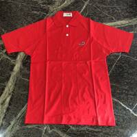 【未使用品】crocodile★クロコダイル 綿100%ポロシャツ Mサイズ 赤 半袖 レディース トップス