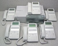 ■NTT αN1 19年製主装置 N1M-ME-(1)/NXSM-4BRU/SLU/SU ＋ 18ボタン電話機 A1-(18)STEL-(2)(W) ×5台 ＋ A1-(24)CCLSTEL(1)(W) お得セット