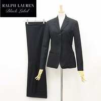 ◆RALPH LAUREN BLACK LABEL ラルフ ローレン ブラック レーベル 3釦 ジャケット＆フレア パンツ スーツ セットアップ 黒 ブラック 7