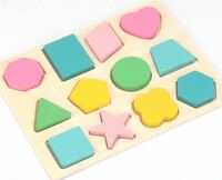型はめパズル 色付き 幼児 知育玩具 形状認知 知的発達 子供 マカロン色