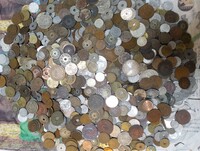古銭　日本、外国古銭混在　銀貨、銅貨他　約4.6kg